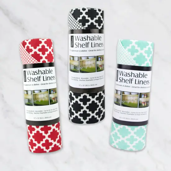 DII Black Lattice Shelf Liner (Set of 2) {2}