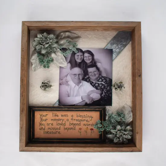 Rustic Farmhouse Reclaimed Wood Shadow Box Display Case {3}