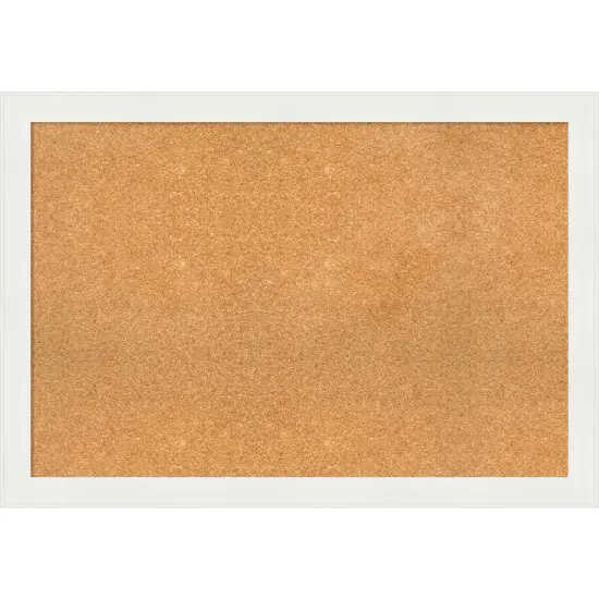 Cork Board, Vanity White Narrow Frame - Bulletin Board, Organization Board, Pin Board {1}