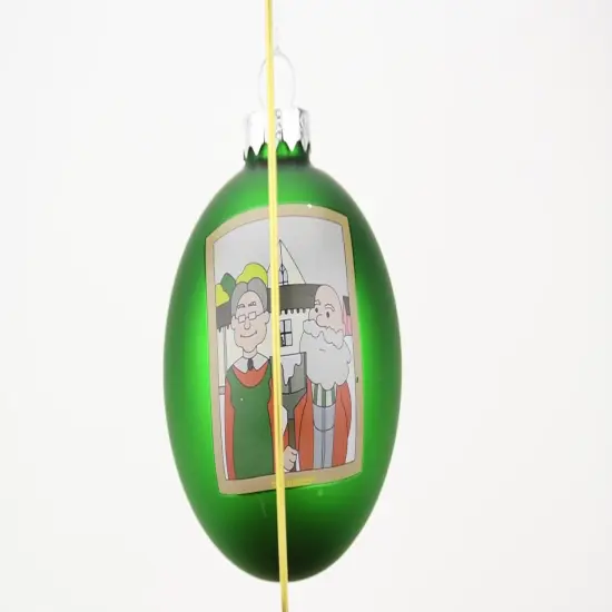 American Xmas Painting Glass Christmas Ornament {2}