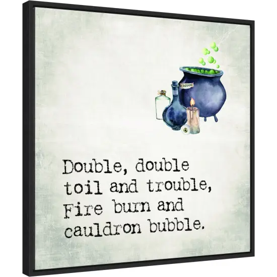 Double Double Cauldron by Amanti Art Portfolio 22-in. W x 22-in. H. Canvas Wall Art Print Framed in Black {1}