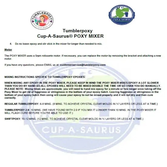 POXY MIXER- EPOXY MIXER by Tumblerpoxy {3}