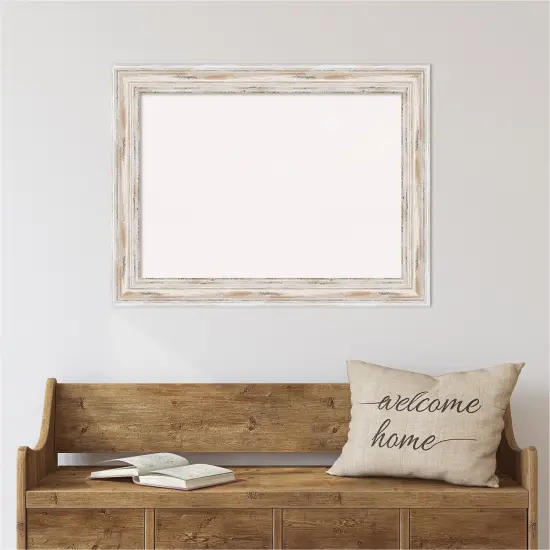 Cork Board, Alexandria White Wash Wood Frame - Bulletin Board, Organization Board, Pin Board White Cork {5}