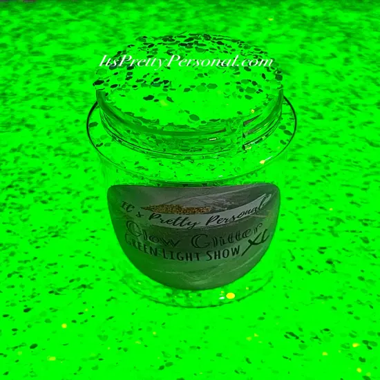 &ldquo;GREEN Light Show XL&rdquo;-GLOW Glitter {1}