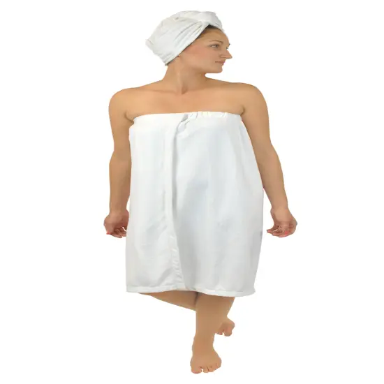 DII White Shower & Hair Wrap Set {1}