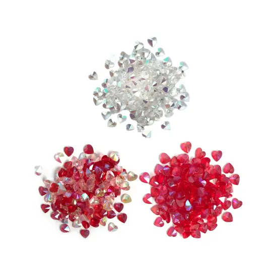 Buttons Galore Sparkletz&reg; Embellishments Bundle, Iridescent Diamonds, Hearts -18 Grams {2}