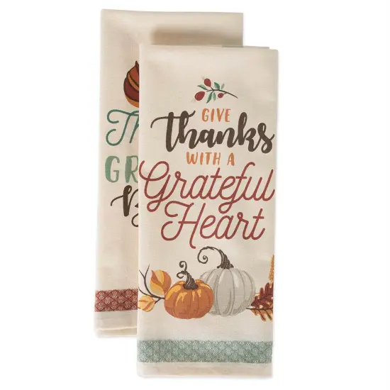 DII Assorted Grateful Fall Printed Dishtowel (Set of 2) {2}