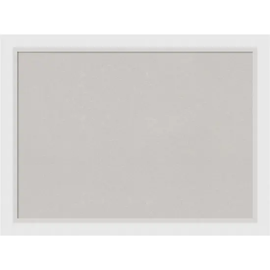 Cork Board, Blanco White Wood Frame - Bulletin Board, Organization Board, Pin Board Grey Cork {1}