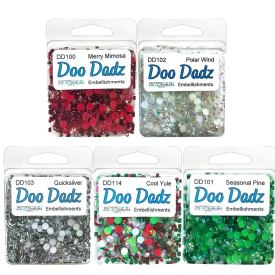 Buttons Galore Doo Dadz Embellishment Bundle,Crystal Diamond Gems & Iridescent Sprinkles &ndash; Christmas {1}
