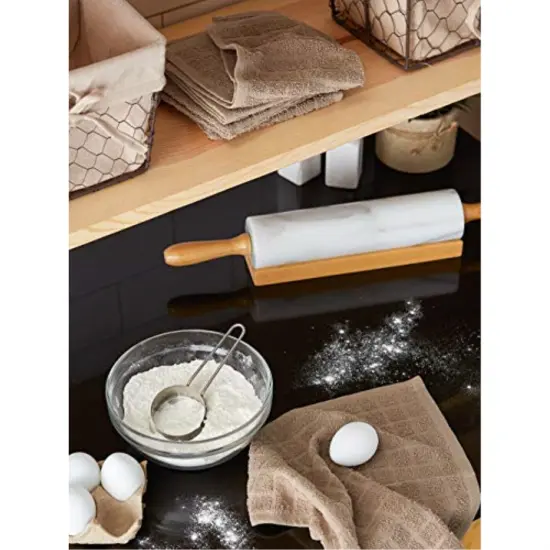 DII PE-Coated Cotton Polyester Laundry Bin Stripe Cinnamon Rectangle Large 10.5x17.5x10.5 (Set of 2) {5}