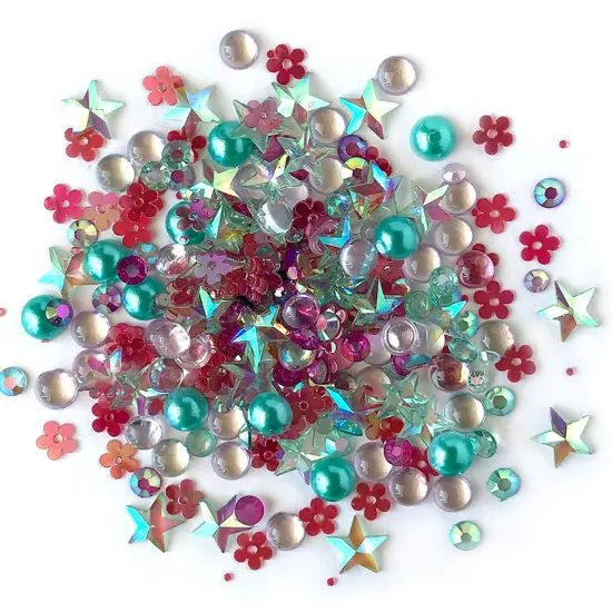 Buttons Galore Sparkletz&reg; Embellishments Bundle, Iridescent Diamonds, Half Pearls, Sequins & Seed Beads Aloha -50 Grams {5}