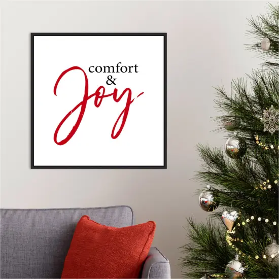 Comfort and Joy by Amanti Art Portfolio 22-in. W x 22-in. H. Canvas Wall Art Print Framed in Black {5}