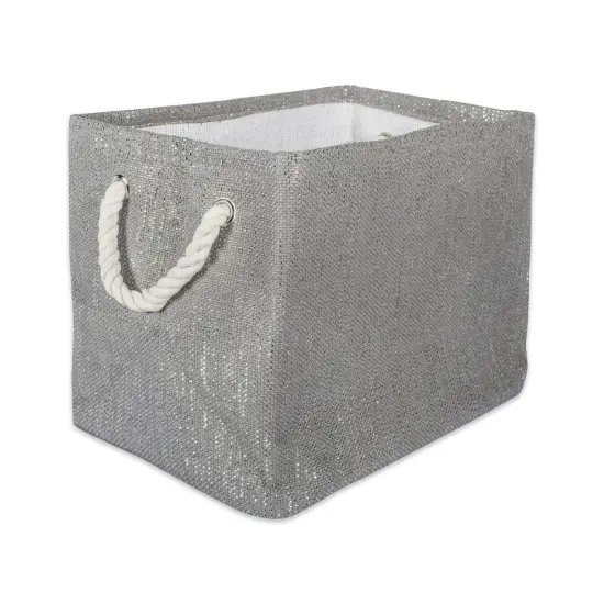 DII Paper Bin Lurex Gray/Silver Rectangle Small {1}