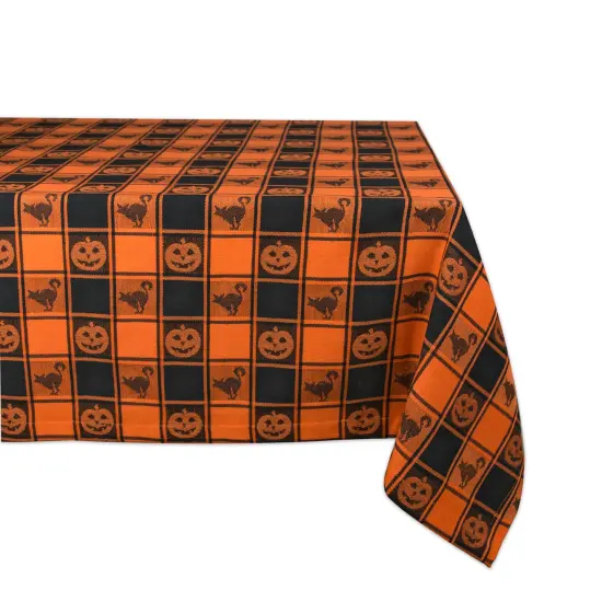 DII Halloween Woven Check Tablecloth {1}