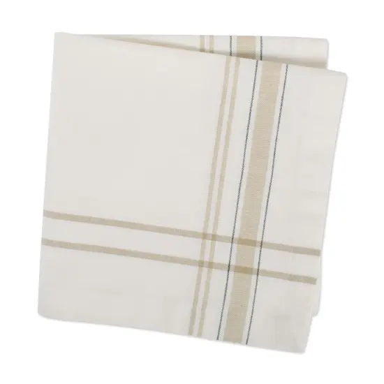 DII White Chambray French Stripe Napkin (Set of 6) {6}