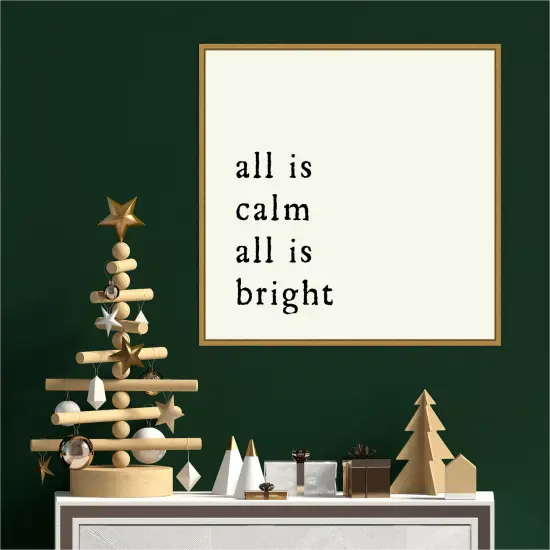 All is Calm by Amanti Art Portfolio 22-in. W x 22-in. H. Canvas Wall Art Print Framed in Gold {3}