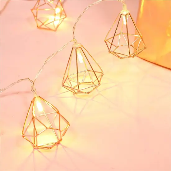 Perfect Holiday 10 LED String Light Battery Operated - Diamond Rose Gold {1}
