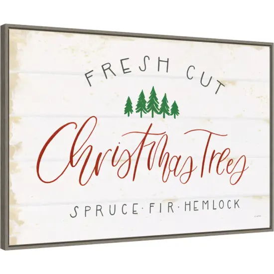 Christmas Farm V by James Wiens 33-in. W x 23-in. H. Canvas Wall Art Print Framed in Grey {1}