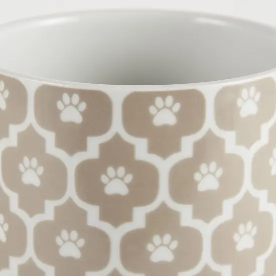 DII Stone Paw Lattice Print Ceramic Treat Canister {4}