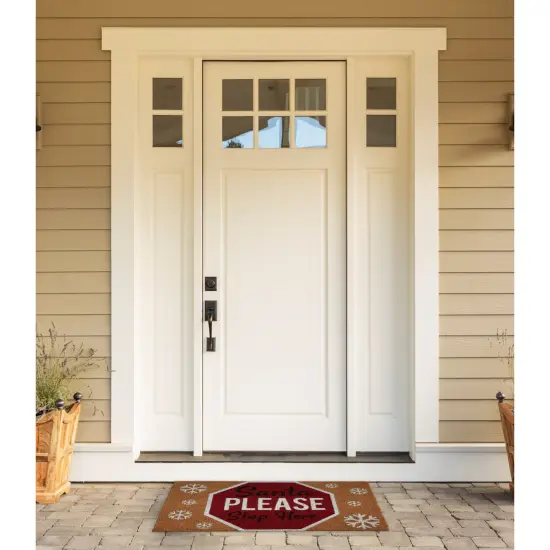DII Santa Please Stop Sign Doormat {2}