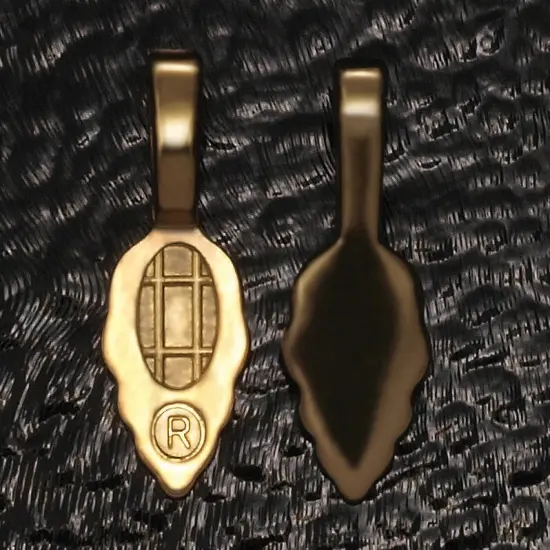 Gold Leaf Pendant Bails - Medium {1}