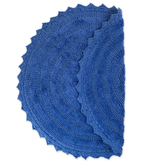 DII Cameo Blue Large Oval Crochet Bath Mat {2}