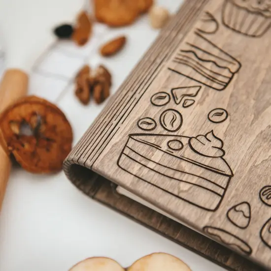 Wood Recipe Book, Recipe Binder, Custom Recipe Notebook, Family Cook Book by Enjoy The Wood {6}