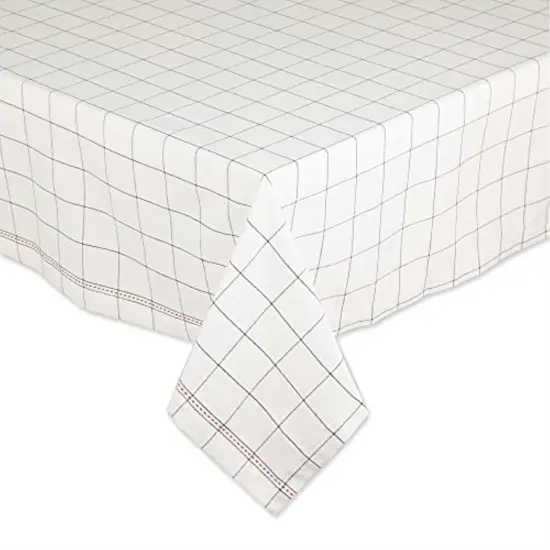 DII Kitchen Windowpane Tablecloth 60x104" {1}