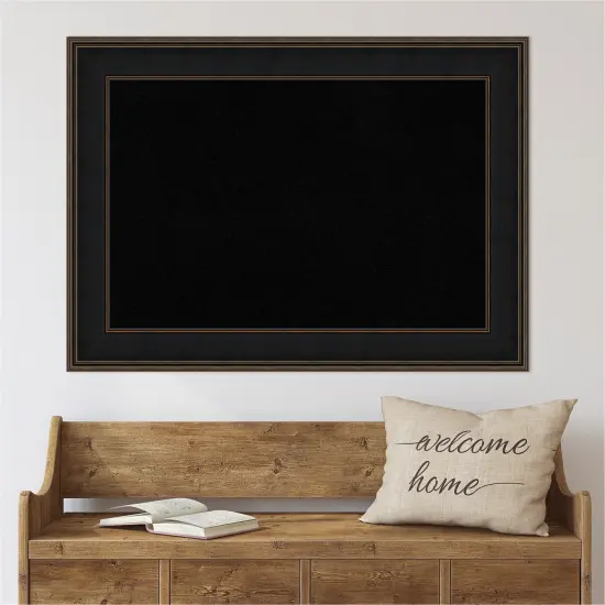 Black Cork Board (44 in. x 32 in.), Mezzanine Espresso Wood Frame - Bulletin Board, Organization Board, Pin Board {6}