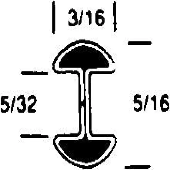 3/16in Round H Zinc Came(ZRH316): Length Options: 1.5ft, 2ft or 3ft - Stained Glass Zinc Came {3}