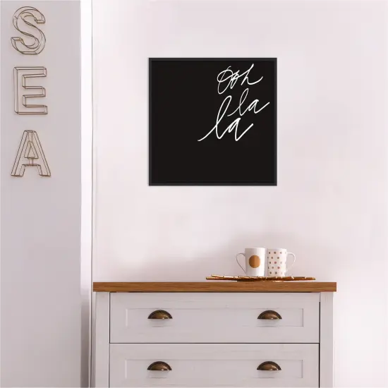 Ooh II by Anna Hambly 16-in. W x 16-in. H. Canvas Wall Art Print Framed in Black {5}