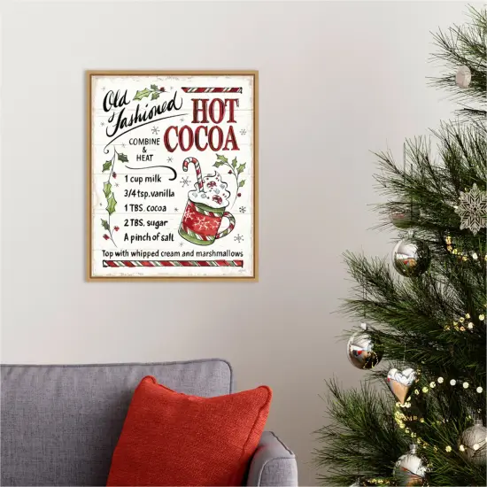 Christmas Treats VII by Anne Tavoletti 16-in. W x 20-in. H. Canvas Wall Art Print Framed in Natural {5}