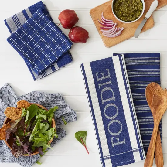 DII Asst Nautical Blue Foodie Dishtowel And Dishcloth 5 Piece {4}