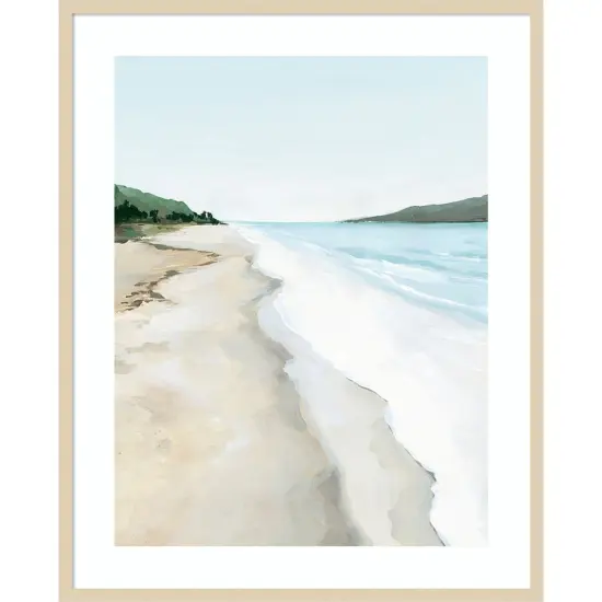 Crash Into Me II (Beach) by Isabelle Z Wood Framed Wall Art Print 33 in. W x 41 in. H {1}