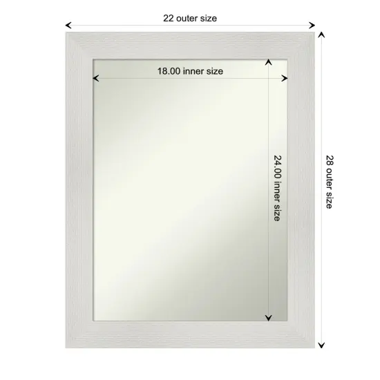 Amanti Art Non-Beveled Wall Mirror, Mosaic Gold Frame Mosaic White Frame {1}
