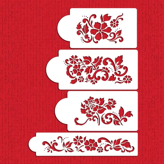 Floral Explosion Cake Stencil Set | C433 by Designer Stencils | Cake Decorating Tools | {5}