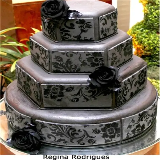 Chic Rose Border Cake Stencil | C345 by Designer Stencils | Cake Decorating Tools | Baking Stencils for Royal Icing, Airbrush, Dusting Powder | Reusable Plastic Food Grade Stencil for Cakes | Easy to Use & Clean Cake Stencil {3}