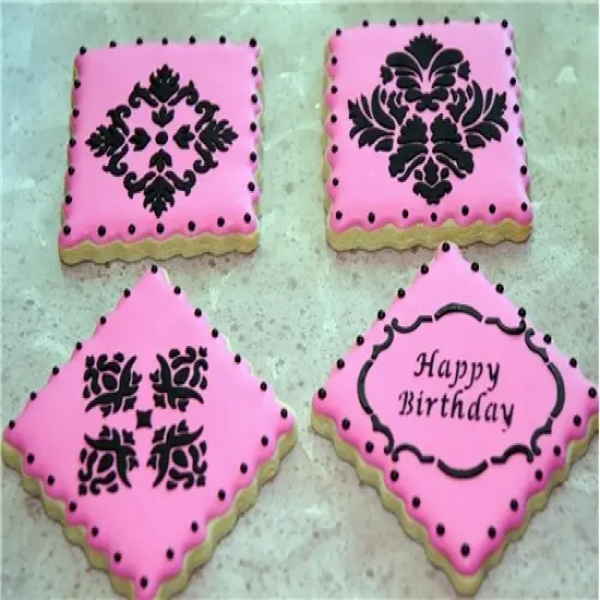 Happy Birthday Business Card Cookie Stencil | C213 by Designer Stencils | Cookie Decorating Tools | {2}