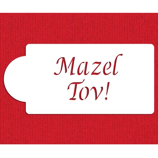 Mazel Tov Cake Stencil | C216 by Designer Stencils | Cake Decorating Tools | {1}