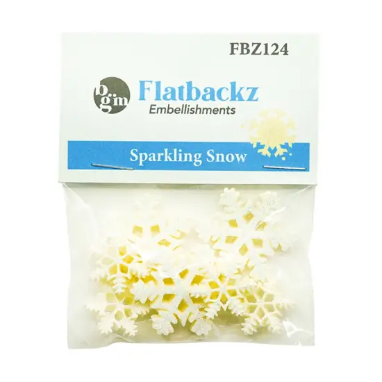 Buttons Galore Flatback Embellishments for Crafts - Sparkling Snow - 18 Pieces {2}