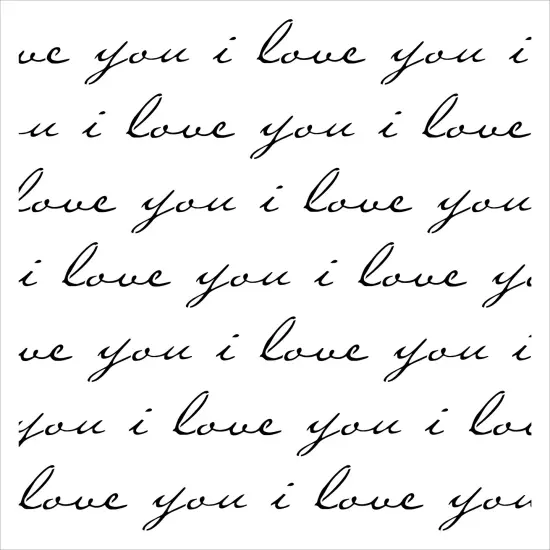 I Love You Embossing 12 x 12 Stencil | FS103 by Designer Stencils | Reusable Stencils for Painting | {1}