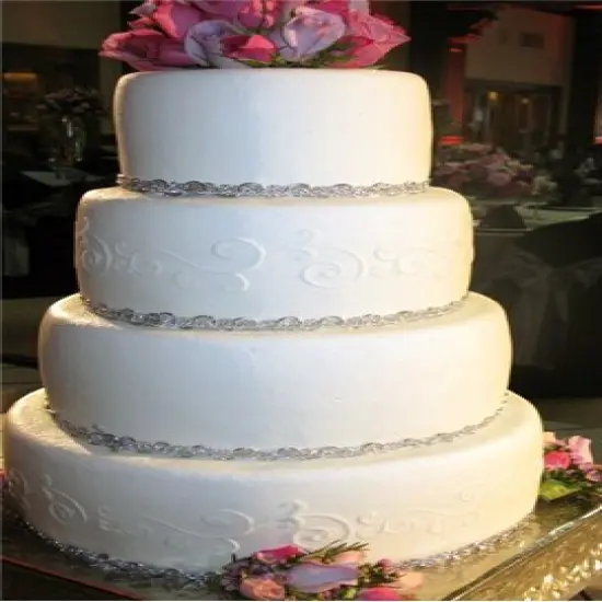 Small Leafy Scroll Cake Stencil Side | C438 by Designer Stencils | Stencils for Royal Icing, Airbrush, Dusting Powder | {2}