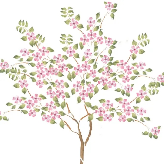 Small Dogwood Tree Wall Stencil | 2391 by Designer Stencils | {2}