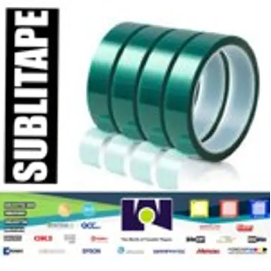 4 Rolls Heat Resistant Tapes Sublimation Press Transfer Thermal Tape 20mmx30m SUBLITAPE GREEN {1}