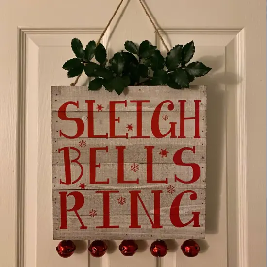 Sleigh Bells Ring Embossing 12 x 12 Stencil | FS093 by Designer Stencils | Word & Phrase Stencils | Reusable Stencils for Painting on Wood, Wall, Tile, Canvas, Paper, Fabric, Furniture, Floor | Reusable Stencil for Home Makeover | Easy to Use & Clean {4}