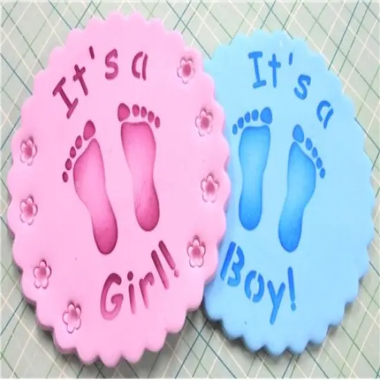 3.5-Inch It's a Boy and It's a Girl Cookie Stencils | C064 by Designer Stencils | Cookie Decorating Tools | Baking Stencils for Royal Icing, Airbrush, Dusting Powder | Reusable Plastic Food Grade Stencil for Cookies | Easy to Use {2}
