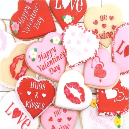 Valentine Cupcake and Cookie Stencils | C096 by Designer Stencils | Cookie Decorating Tools | Baking Stencils for Royal Icing, Airbrush, Dusting Powder | Reusable Plastic Food Grade Stencil for Cookies | Easy to Use & Clean Cookie Stencil {4}