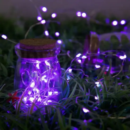 Perfect Holiday 100 LED Silver Copper Fairy Light Plug in OEM Warm white {5}