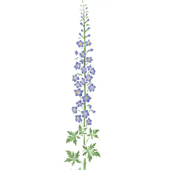 Large Delphinium Wall Stencil | 1135 by Designer Stencils | Floral Stencils | {2}