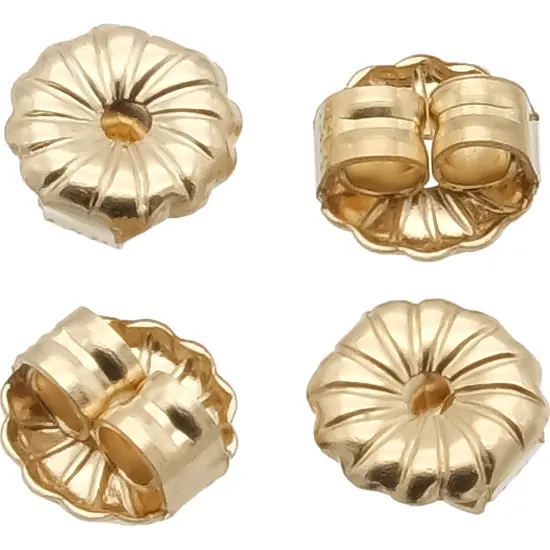 4 14K Gold Friction Earring Backs {1}